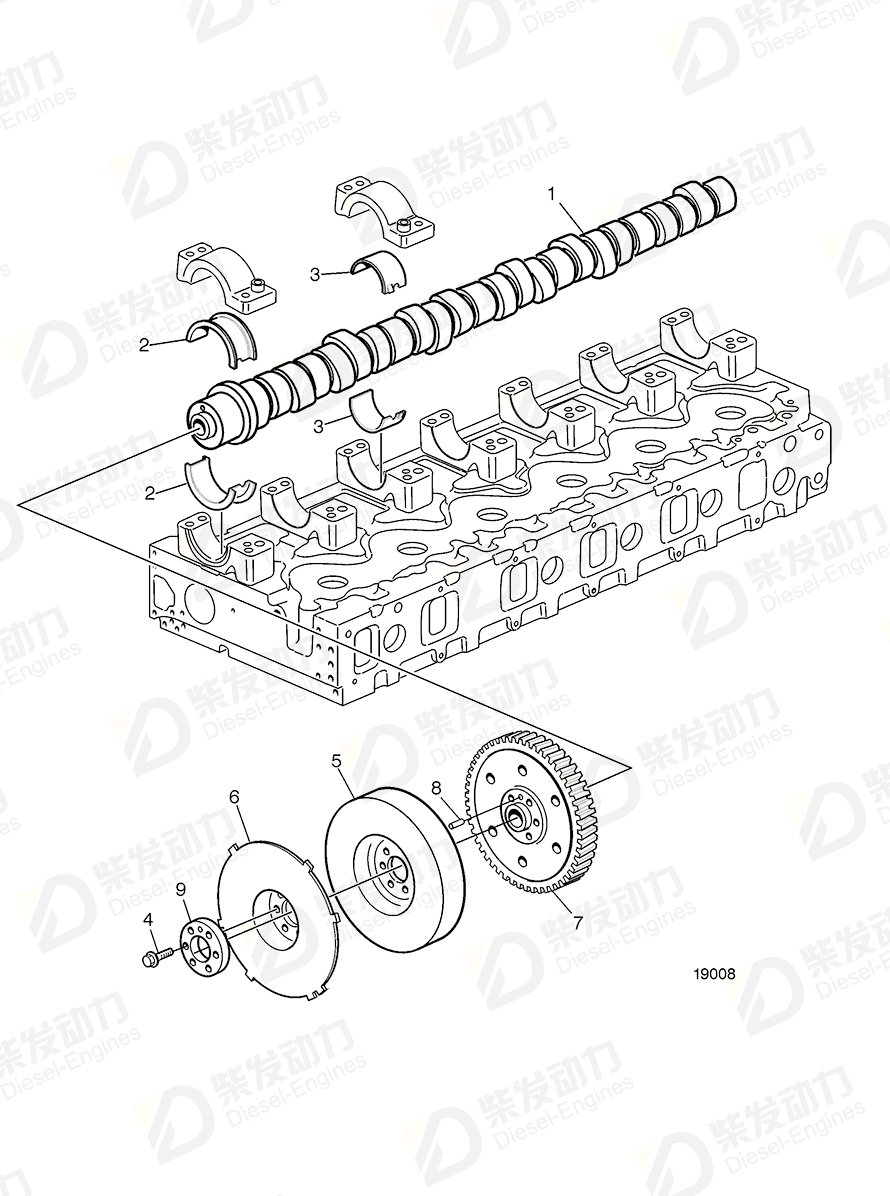 VOLVO Camshaft 20593688 Drawing